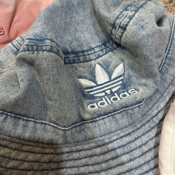 adidas Tie-Dye and Denim Bucket Hat Set - Pink, Peach, Blue - Picture 3 of 4
